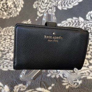 Kate Spade Leila Medium Compact Bifold Wallet Black